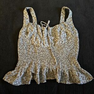 Creamy floral tank top #floral